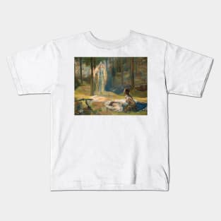 The Revelation, Brunhilde Seeing Siegmund And Sieglinde, 1893  - Gaston Bussière Kids T-Shirt